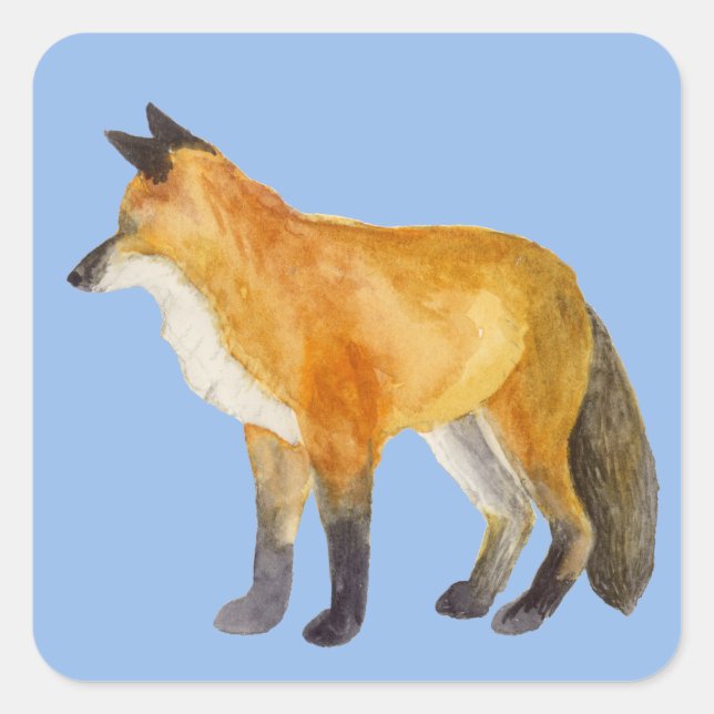 Pegatina Cuadrada Rojo (Anverso)