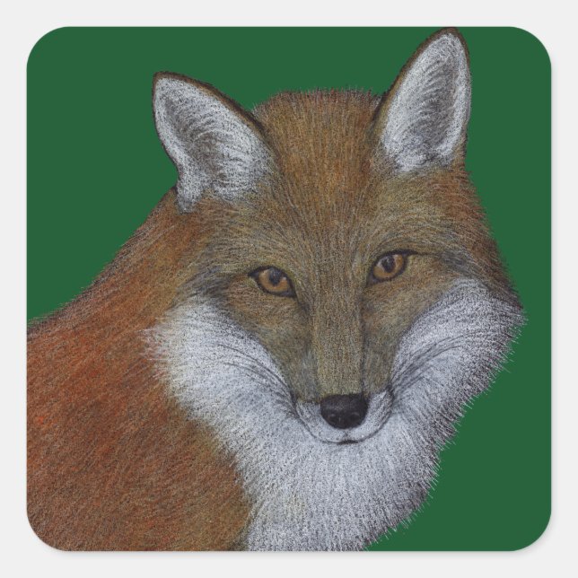 Pegatina Cuadrada Rojo (Anverso)