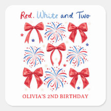 Rojo Blanco y Dos Cumpleaños de Niña de 2 Años