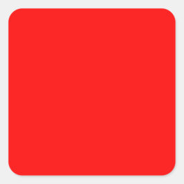 Pegatina Cuadrada rojo brillante