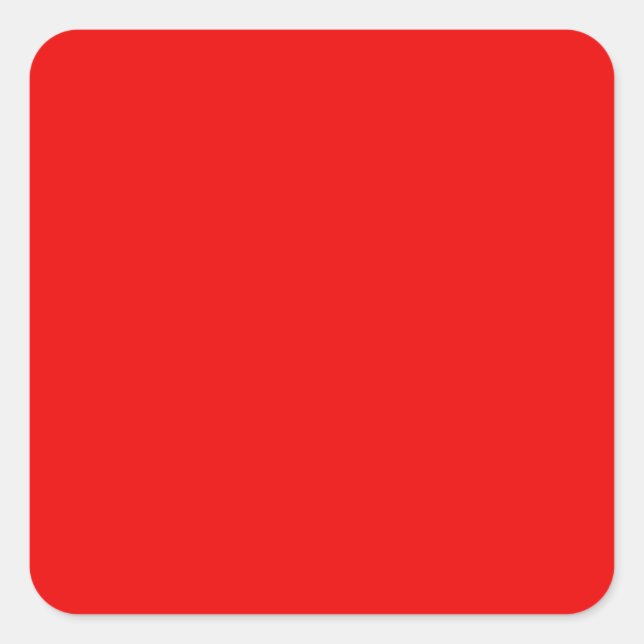 Pegatina Cuadrada Rojo BU (Anverso)
