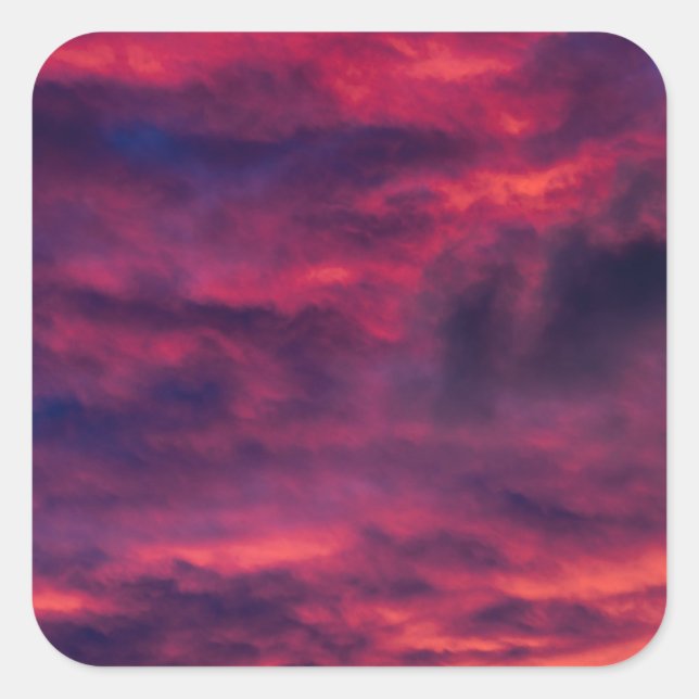 Pegatina Cuadrada rojo de agosto (Anverso)