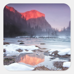 Pegatina Cuadrada Rojo de Omega