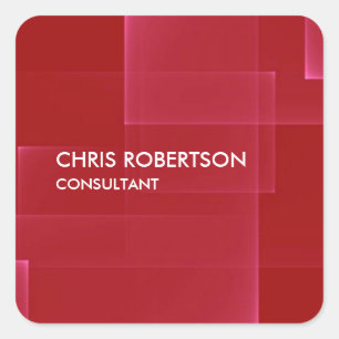 Pegatina Cuadrada Rojo oscuro moderno de moda