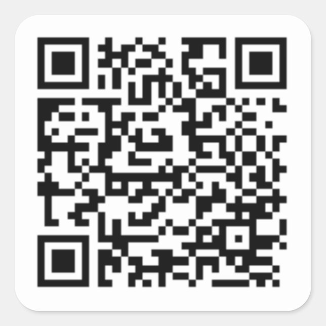 Pegatina Cuadrada Roll QR (Anverso)