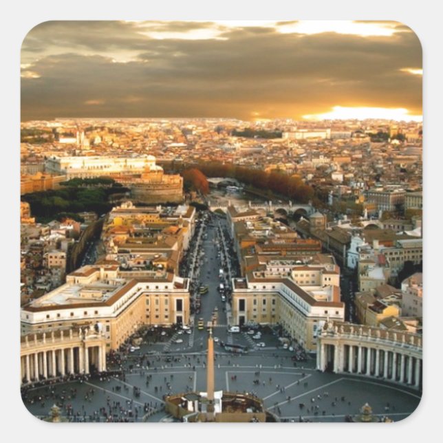 Pegatina Cuadrada Roma (Anverso)