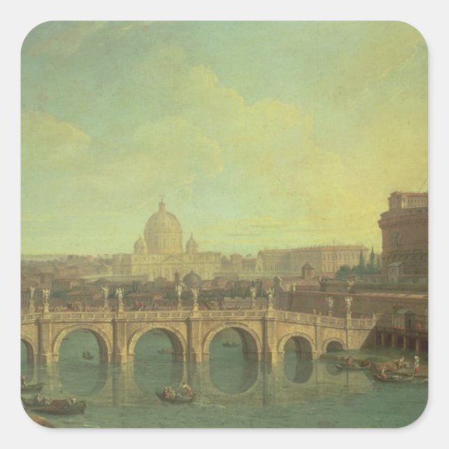 Pegatina Cuadrada Roma (Anverso)