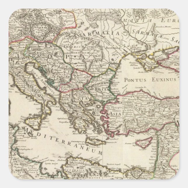 Pegatina Cuadrada Roma 2 (Anverso)