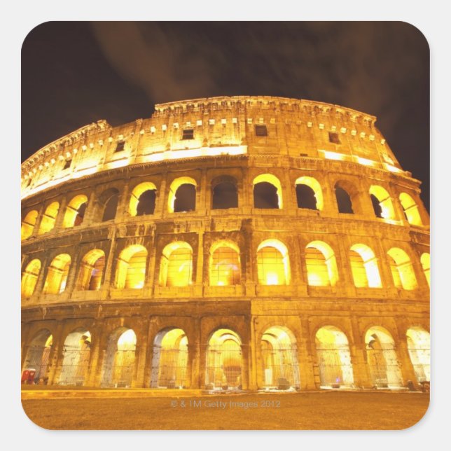 Pegatina Cuadrada Roma, Italia 8 (Anverso)