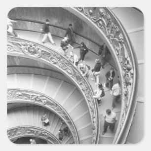 Pegatina Cuadrada Roma Italia, Escalera del Vaticano 3