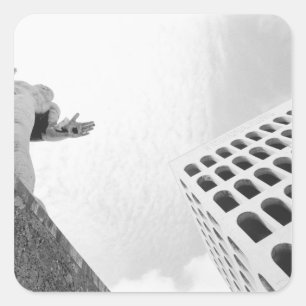 Pegatina Cuadrada Roma Italia, Palazzo del Lavoro 2 EUR