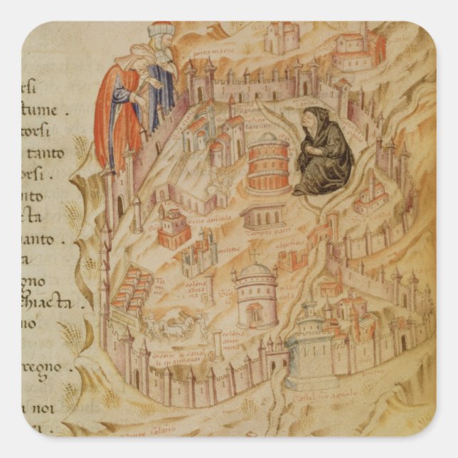 Pegatina Cuadrada Roma La Veuve (Anverso)