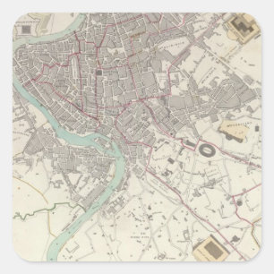 Pegatina Cuadrada Roma moderna