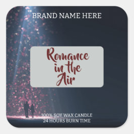 Pegatina Cuadrada Romance in the Air Candle Label – Gothic & Elegant