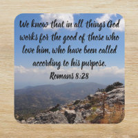 Romanos 8:28 Personalizado Verso de Biblia en cima