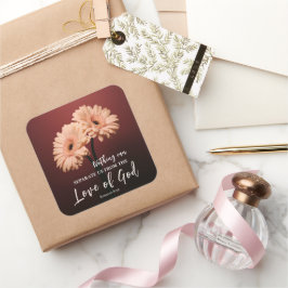 Pegatina Cuadrada Romanos 8 39 Amor de Dios Verse Biblia Cristiana