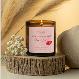 Pegatina Cuadrada Romantic Luxury Love Design - Velvet Kiss Candle 