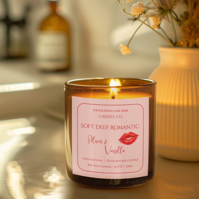 Pegatina Cuadrada Romantic Luxury Love Design - Velvet Kiss Candle  (Subido por el creador)