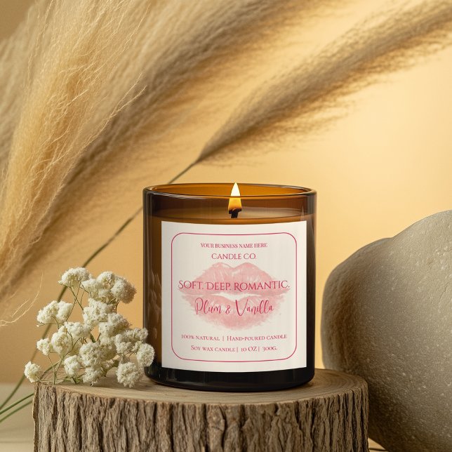 Pegatina Cuadrada Romantic Luxury Love Design - Velvet Kiss Candle  (Subido por el creador)