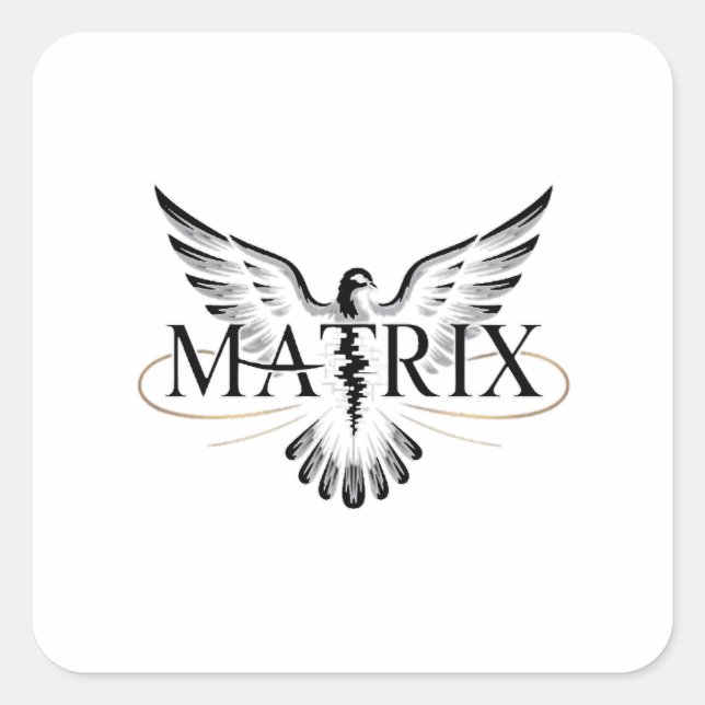 Pegatina Cuadrada Rompiendo libre de la matriz (Anverso)