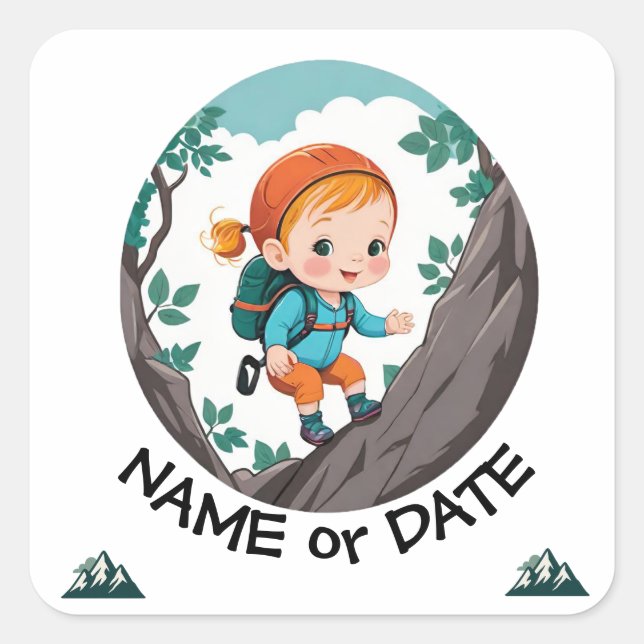 Pegatina Cuadrada Ronda de escarcha comestible (Anverso)