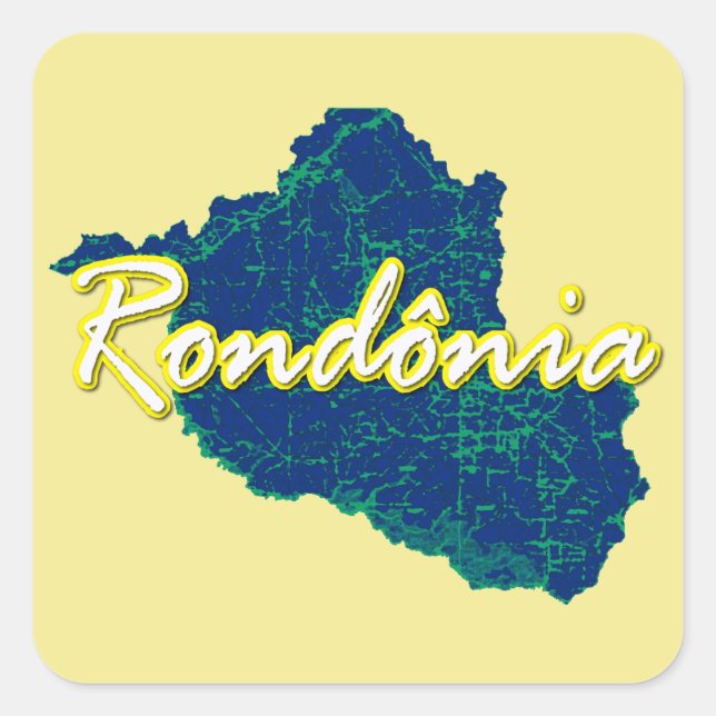 Pegatina Cuadrada Rondonia (Anverso)