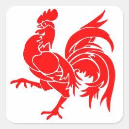 Pegatina Cuadrada Rooster de Valonia.