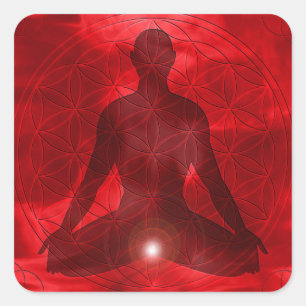 Pegatina Cuadrada Root Chakra Muladhara