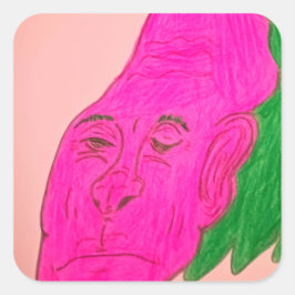 Pegatina Cuadrada Root Vegetable Character Art Square Stickers