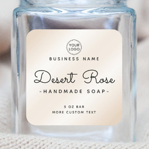 Pegatina Cuadrada Ropa de marfil mate añadir etiquetas de productos 