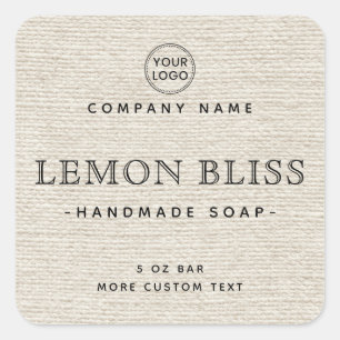 Pegatina Cuadrada Ropa marrón claro parecen etiquetas de productos c