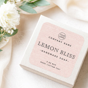 Pegatina Cuadrada Ropa rosa de color claro luce etiquetas de product