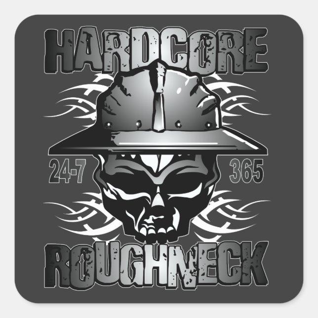 PEGATINA CUADRADA ROQUERO HARDCORE (Anverso)