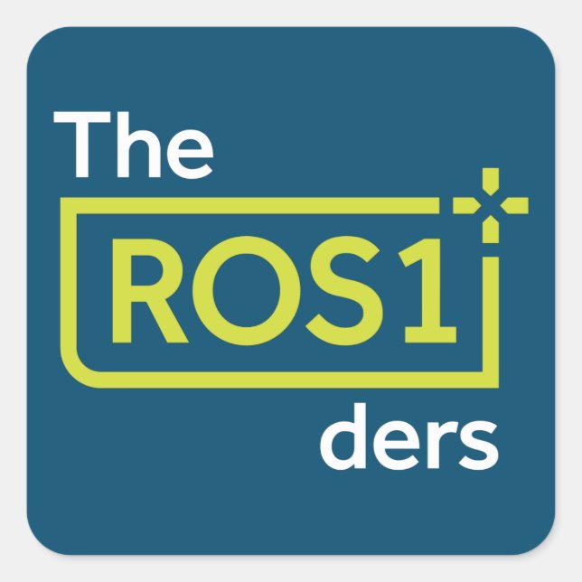 Pegatina Cuadrada ROS1ders Hoja de diseño Verde azulado de Pegatinas (Anverso)