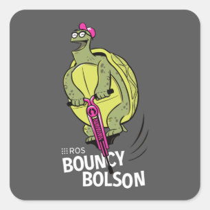 Pegatina Cuadrada ROS 2 Bouncy Bolson