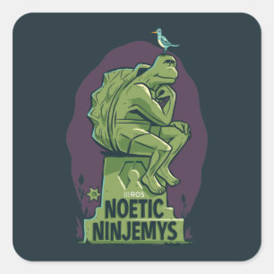 Pegatina Cuadrada ROS Ninjemys noéticos