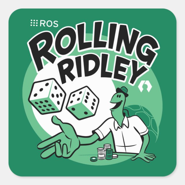 Pegatina Cuadrada ROS Rolling Ridley (Anverso)