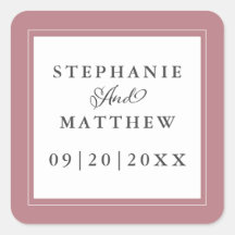 Rosa   Boda Elegante Marco de Moda caligráfica