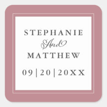 Rosa Boda Elegante Marco de Moda caligráfica