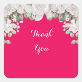 Pegatina Cuadrada rosa fucsia