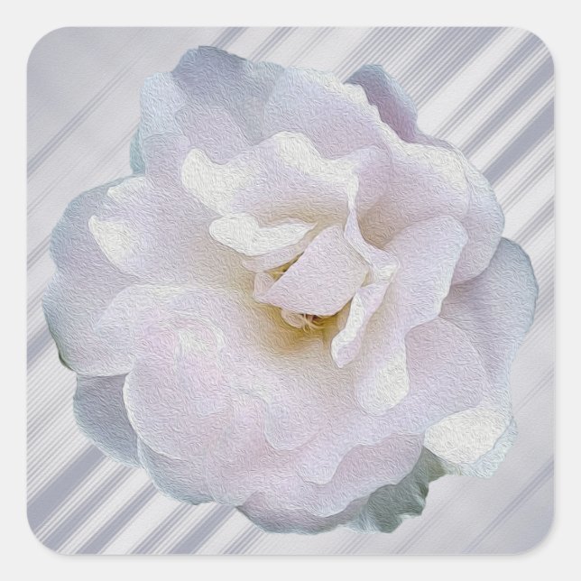 Pegatina Cuadrada Rosa gris rosado (Anverso)