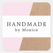 Rosa simple de Guay Kraft Blanco Stripe Handmade T