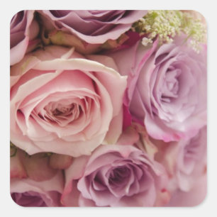 Pegatina Cuadrada Rosas