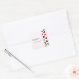 Pegatina Cuadrada Rose Garden Party Bridal Shower