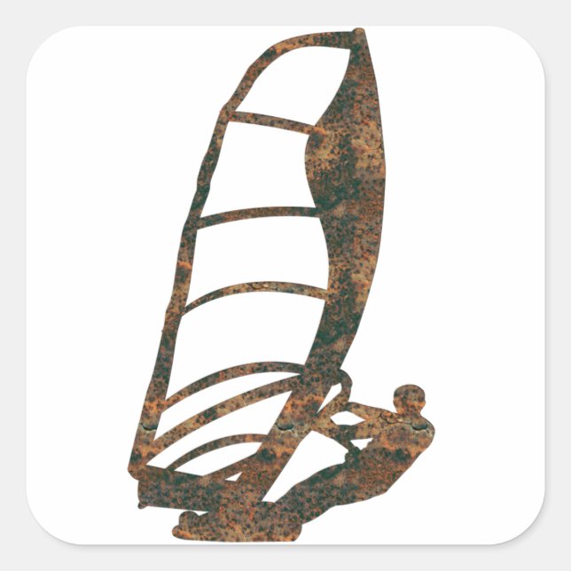 Pegatina Cuadrada Rost Windsurfen Sticker (Anverso)