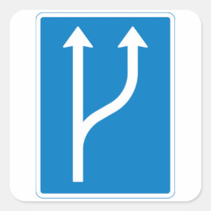 Pegatina Cuadrada Rótulo de carreteras cede a Pegatinas