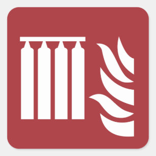 Pegatina Cuadrada Rótulo de seguridad de la batería de extinción de 