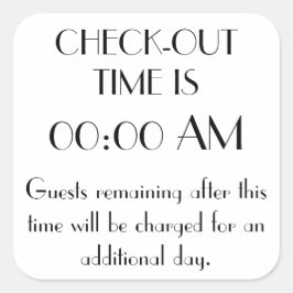 Pegatina Cuadrada Rótulo de tiempo de desprotección del personalizad