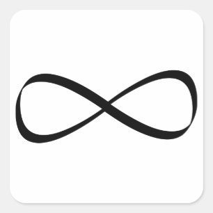 Pegatina Cuadrada Rótulo infinito
