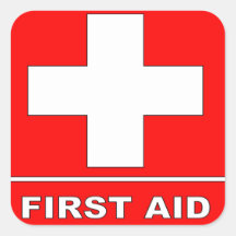 Rótulo Red First Aid